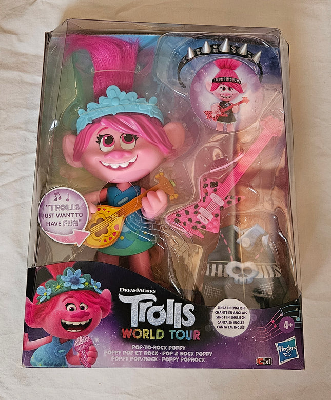 DreamWorks Trolls World Tour Pop-to-Rock Poppy Singing Doll