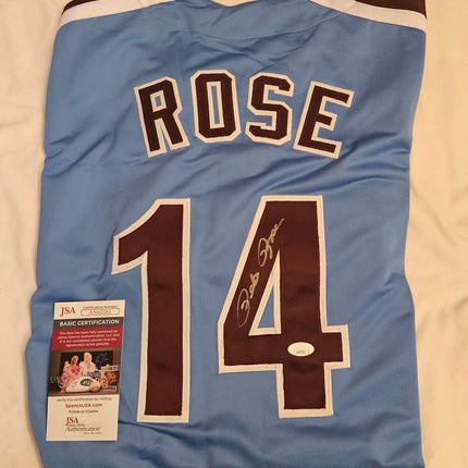Pete Rose Signed Baseball Jersey #14