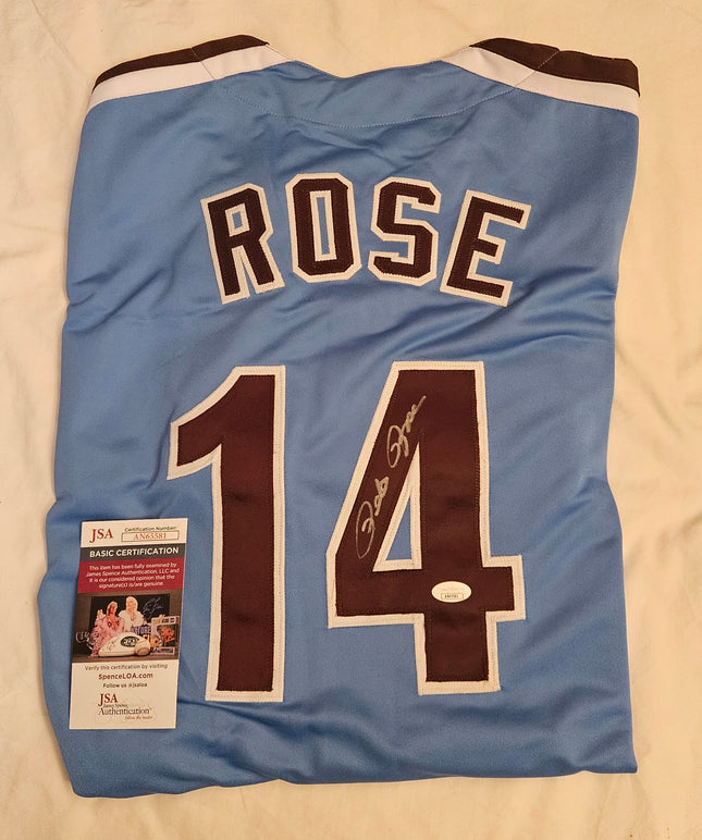 Pete Rose Signed Baseball Jersey #14