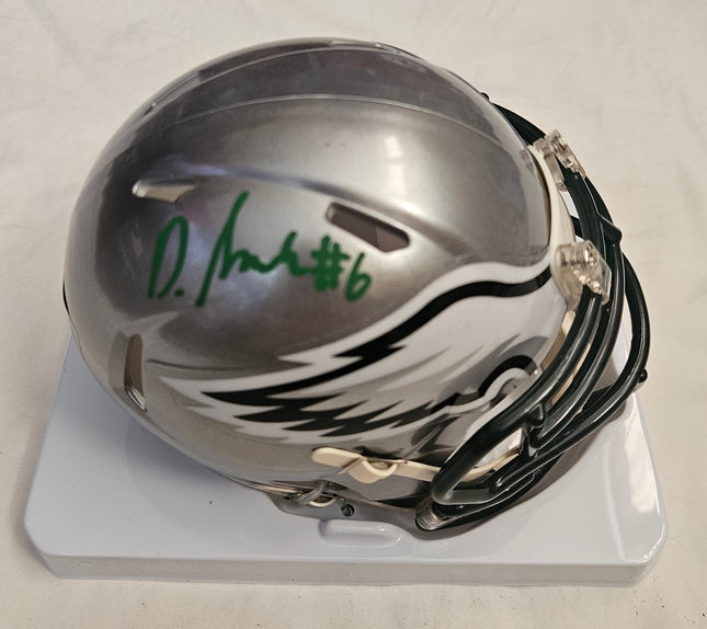 DeVonta Smith Signed Philadelphia Eagles Mini Helmet – Beckett