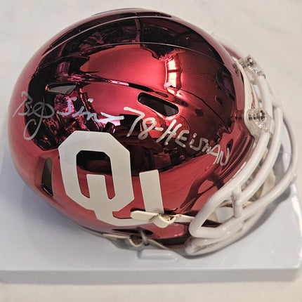 Billy Sims Signed Oklahoma Sooners Mini Helmet – 78 Heisman – Beckett