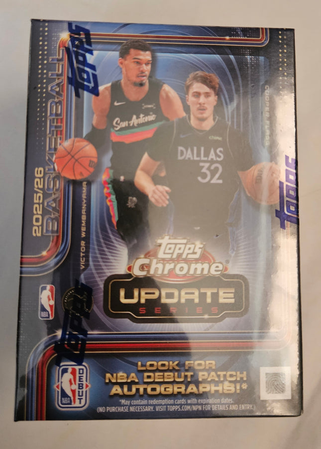 2025-26 Topps Chrome Updates Basketball Blaster Box – 7 Packs