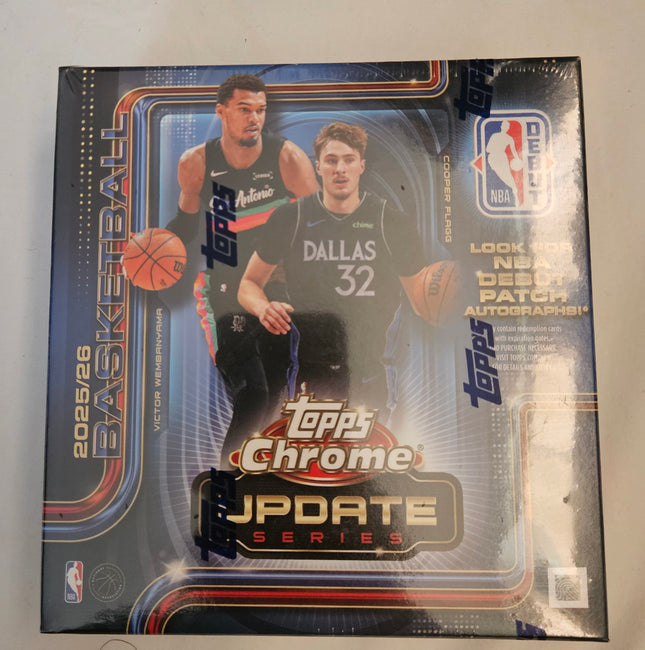 2025-26 Topps Chrome Updates Basketball Mega Box – 7 Packs