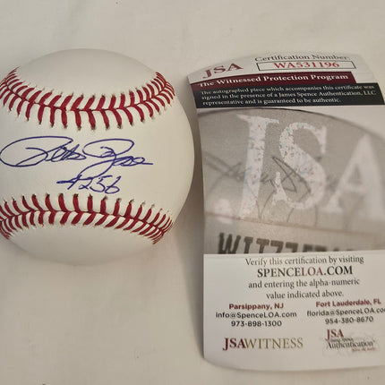 Pete Rose Signed Baseball – 4256 Inscription – JSA Witness