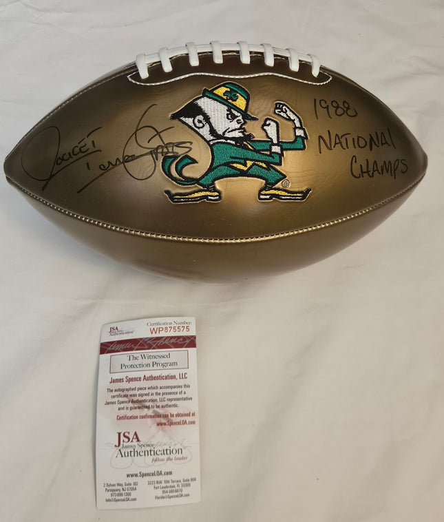 Lou Holtz Signed Notre Dame Football – 1988 National Champs – JSA Witness