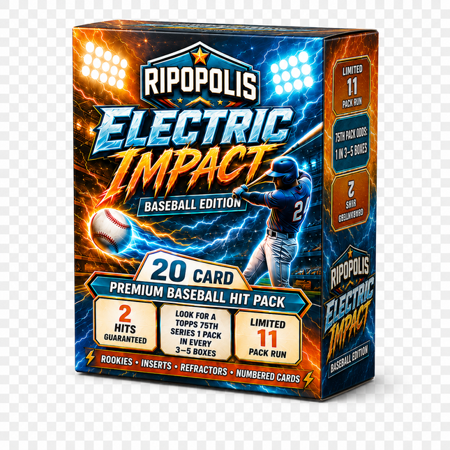 Ripopolis Electric Impact — Baseball Edition — 20 Card Premium Hit Pack
