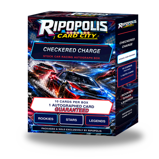 Ripopolis Checkered Charge — Stock Car Racing Autograph Box — 10 Cards