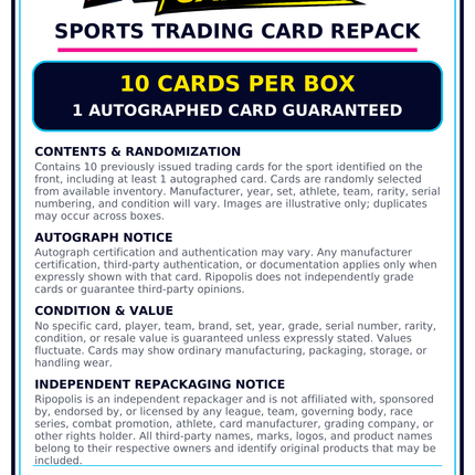 Ripopolis Apex Ignition — Formula Racing Autograph Box — 10 Cards
