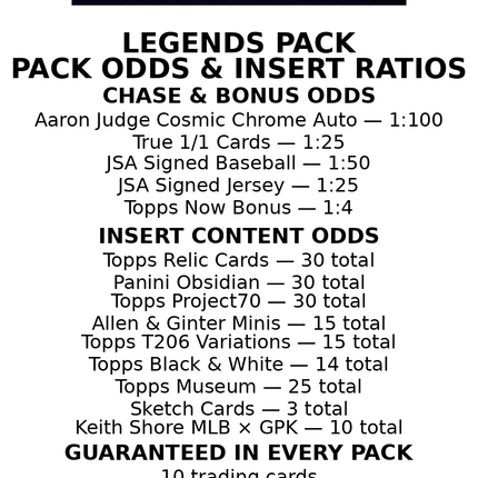 Ripopolis Legends Pack — Premium Autograph Baseball Pack — 10 Cards