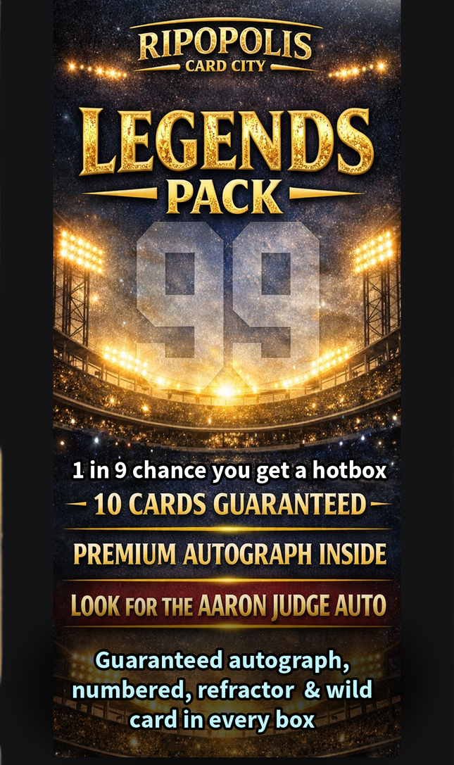 Ripopolis Legends Pack — Premium Autograph Baseball Pack — 10 Cards