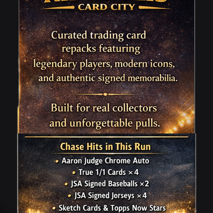 Ripopolis Legends Pack — Premium Autograph Baseball Pack — 10 Cards